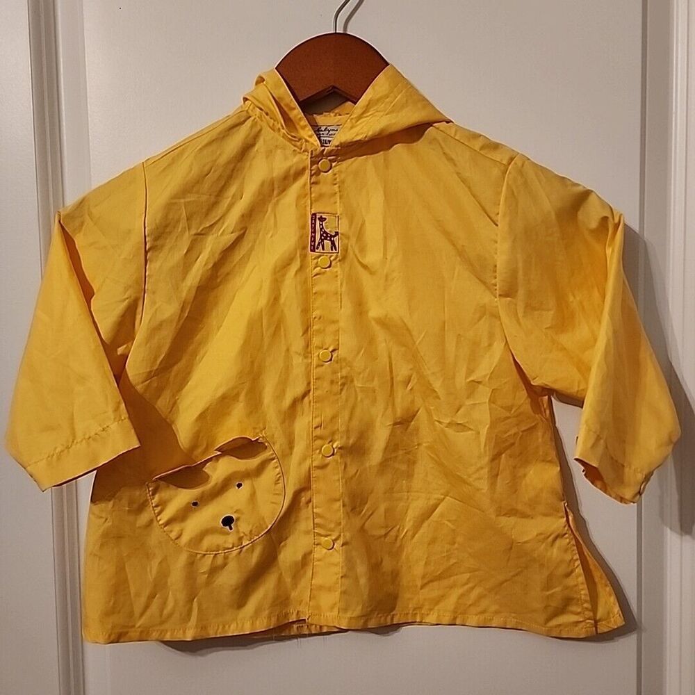 Vibrant Yellow Waterproof Raincoat with Hood